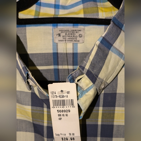 💥SALE💥Men's Reed Edward Plaid Shirt NWT - Picture 3 of 5